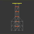 Iron frame large iron frame iron frame house factory industrial iron frame iron ladder rigid ladder work frame rigid scaffold 3d model