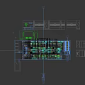 Modern Bar Interior With Neon Lights Purple Pillars Laser Beams Seating Area And Digital Screen