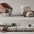 Modern Combination Sofa Multiplayer Sofa Combination 3d model