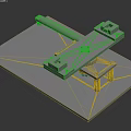 Industrial Equipment Featuring Metal Base Support Brackets And Adjustable Rod Components