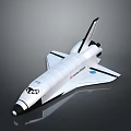 NASA Space Shuttle Orbiter With American Flag White Black Aerospace Design 3d model
