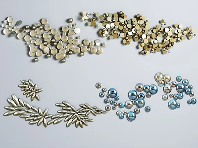 Modern wall decorations 3d model