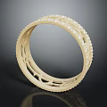Gold Diamond Ring With Intricate Carved Filigree Design Luxury Fine Jewelry Piece