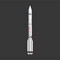 White PSLV Rocket Model With Space Launch Vehicle Design And Details 3d model