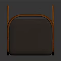Modern Leisure Chair with Curved Wooden Frame and Gray Padded Seat