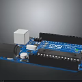 Arduino UNO Development Circuit Board With Electronic Components And Microcontroller Module