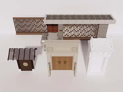 Villa entrance door 3d model