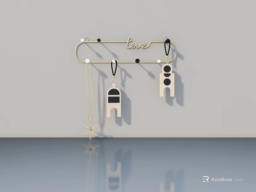 Modern Swing Door With Glass Panel For Stylish Home Interior Design 3d model