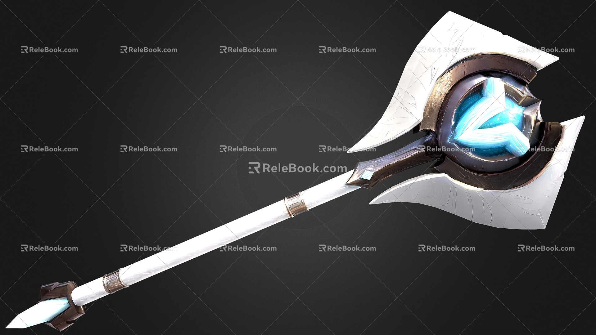 Scepter Cane Axe Energy Stick Tomahawk Weapon Axe 3d model