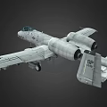 A10 Attack Aircraft Warthog Jet Fighter Ground Attack Aircraft 3d model