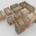 Explosive Box Wooden Box Cargo Box Cargo Box Cargo Box Cargo Container Terminal Box Low Face Number Low Mold Simple Mold Game Movie Level Realism 3d model