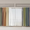 Various Colored Curtains With Sheer Panels And Curtain Rods For Home Windows