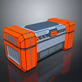 Orange And Gray Heavy Duty Storage Box With Reinforced Panels For Home Supplies Organization