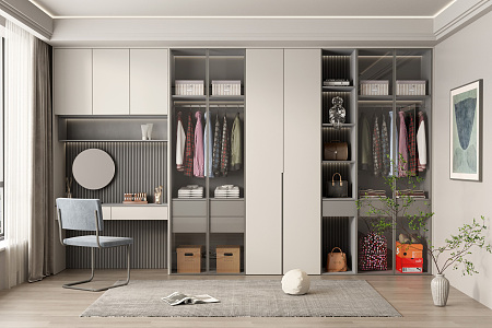 Modern wardrobe 3d model