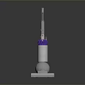 Upright Purple And Silver Vacuum Cleaner With Cleaning Head And Handle