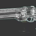 Black Modern Revolver With Metallic Body Detailed Chamber And Ergonomic Grip