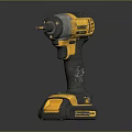 Yellow Black Cordless Power Drill With Ergonomic Handle Battery Pack And Metal Chuck For Home Repairs