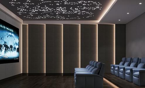 modern video room 3d model