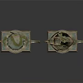 Pair of Bronze Crane Shaped Sculptures with Decorative Lids and Square Bases