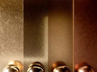 Metallic Panels In Various Tones With Spherical Accents 3d model