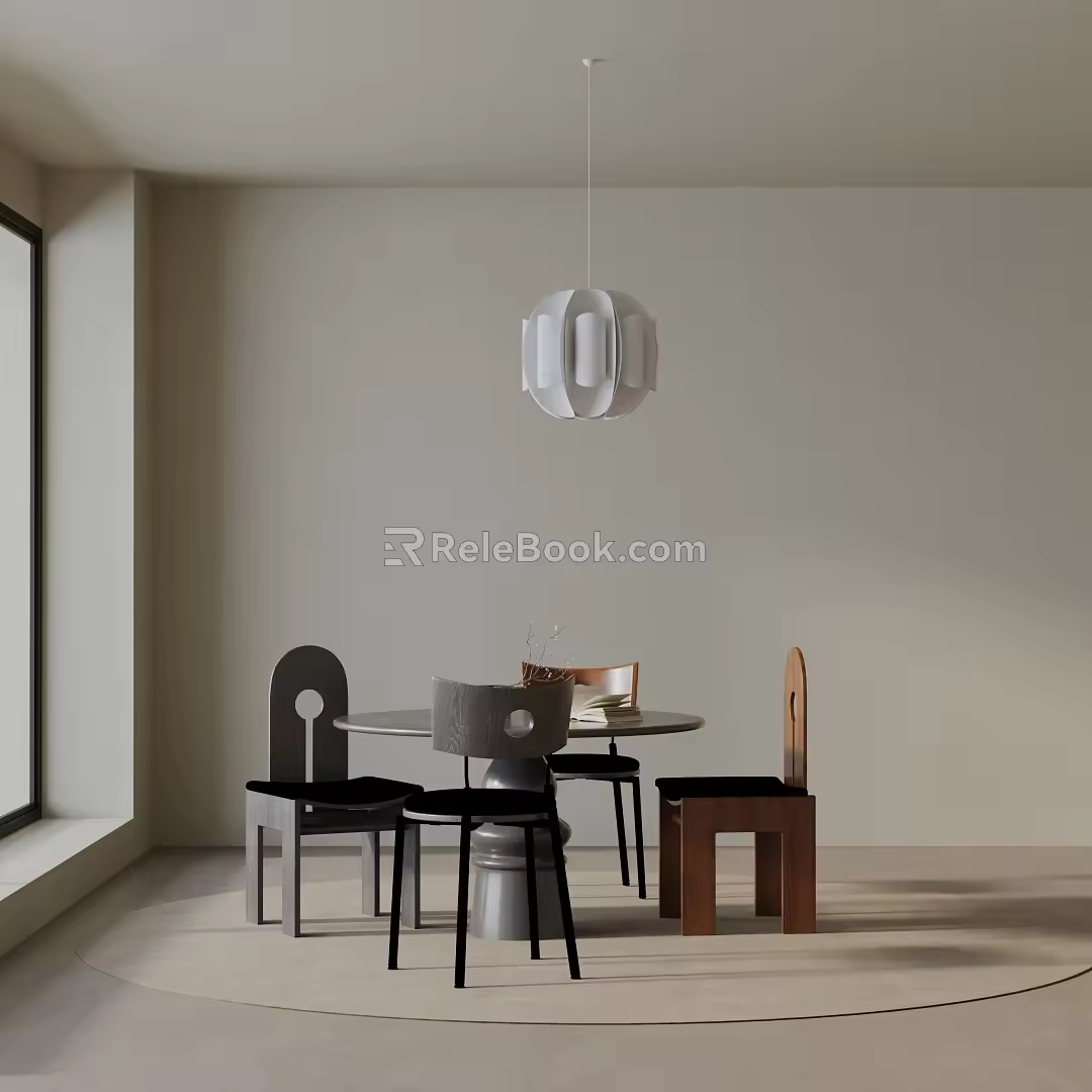Modern table combination 3d model