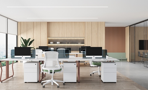 Modern public office area 3d model