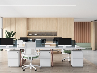 Modern public office area 3d model