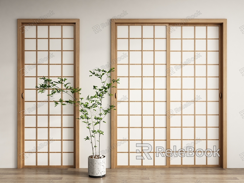 Japanese-style sliding door model