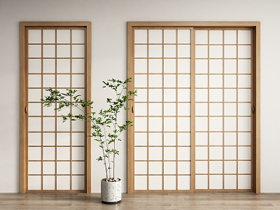 Japanese-style sliding door model