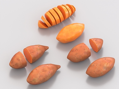 Sweet Potato Sweet Potato Sweet Potato Sweet Potato Sweet Potato Sweet Potato Sweet Potato Sweet Potato Vegetable Fruit 3d model