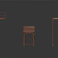Wooden Workbench And Metal Frame Stands With Stable Tabletop For Laboratory Use