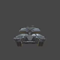 Futuristic Armored Tank With Long Barrel And Modern Military Design Features
