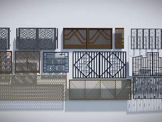 Modern Gate Iron Gate Mansion Admission Gate Entry Iron Gate Villa Area Gate 3d model