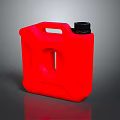 Red Industrial Plastic Jerry Can with Black Cap and Handle Design