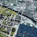 Aerial View Urban Planning Layout With Road Networks Green Spaces And Building Zones