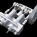 Industrial Mechanical Equipment With Dual Cylinders Flywheel And Metal Structure Components
