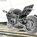 Kawasaki Ninja H2 3d model