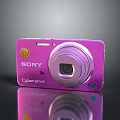 Sony Cyber-shot Purple Digital Camera Electronic Device With Compact Lens Design