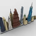 Detailed Lego City Skyline With Skyscrapers And Iconic Buildings