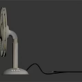 Modern Electric Table Fan With Yellow Blades White Base And Simple Design For Home Use