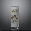 HANA Light Ale Can Design Featuring Sparrow And Red Flower Illustration