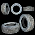 Car Tires In Various Sizes And Conditions For Vehicle Use