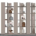 Modern Bookshelf Decorative Rack 3d model