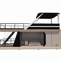 Modern Double Storey Guesthouse with Terrace Staircase and Bedroom Interior