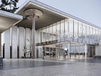 Modern Sales Office Building Sales Office 3d model