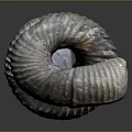 Unique Spiral Shaped Household Ornament With Gray Brown Texture And Decorative Design