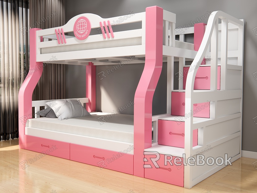 Modern Hop-up Bed Hop-down Bed Bunk Bed model