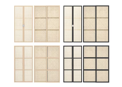 modern wood grain window wooden window casement window floor to ceiling window sliding window 3d model