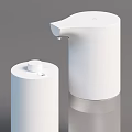 Modern White Daily Washing Essentials Including Electric Toothbrush Automatic Soap Dispenser and Storage Jar
