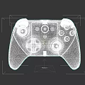 Ergonomic Black Blue Game Controller With Joysticks Buttons For Entertainment Electronics